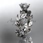 Platinum diamond leaf and vine engagement ring ADLR124
