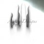 14k white gold diamond leaf and vine wedding ring, engagement ring ADLR118