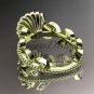 14k yellow gold diamond leaf and vine wedding ring, engagement ring ADLR118