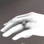 14k white gold diamond wedding ring, engagement ring with a Moissanite center stone ADLR118