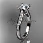 Platinum diamond unique engagement ring, wedding ring ADER116