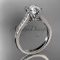 Platinum diamond unique engagement ring, wedding ring ADER116