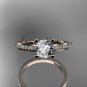 14kt rose gold diamond unique engagement ring, wedding ring ADER116