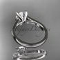 14kt white gold diamond unique engagement ring, wedding ring ADER116