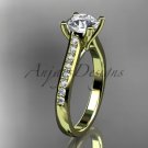 14kt yellow gold diamond unique engagement ring, wedding ring ADER116