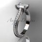 Platinum diamond unique engagement ring, wedding ring ADER113