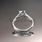 Platinum unique engagement ring, wedding ring, solitaire ring ADER109