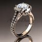 14kt rose gold diamond unique engagement ring, wedding ring ADER107