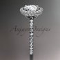 Platinum diamond unique wedding ring, engagement ring ADER106