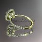 14kt yellow gold diamond unique engagement ring, wedding ring with a Moissanite center stone ADER106