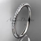Platinum diamond unique wedding ring, engagement ring, wedding band, stacking ring ADER103