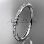 Platinum diamond unique wedding ring, engagement ring, wedding band, stacking ring ADER103