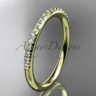 14k yellow gold diamond unique wedding ring,engagement ring, wedding band, stacking ring ADER103