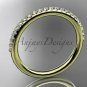 14k yellow gold diamond unique wedding ring,engagement ring, wedding band, stacking ring ADER103