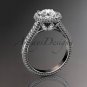 Platinum diamond floral wedding ring,engagement ring ADLR101