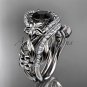 14kt white gold diamond engagement set with a Black Diamond center stone ADLR211