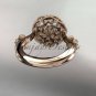 14kt rose gold diamond floral, leaf and vine \"Basket of Love\" ring ADLR94 nature inspired jewelry