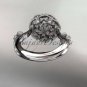 14kt white gold diamond floral, leaf and vine \"Basket of Love\" ring ADLR94 nature inspired jewelry