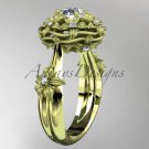 14kt yellow gold diamond floral \"Basket of Love\" ring ADLR94 nature inspired jewelry