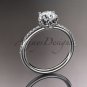 14kt white gold diamond floral wedding ring, engagement ring ADLR92