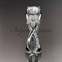 Platinum diamond leaf and vine wedding ring,engagement ring ADLR90