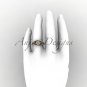 14kt rose gold diamond floral wedding ring, engagement ring ADLR88