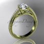 14kt yellow gold diamond unique engagement ring, wedding ring ADER87