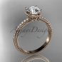 14kt rose gold diamond unique engagement ring,wedding ring ADER86E