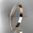 14kt rose gold diamond wedding ring, engagement ring, wedding band ADER86B