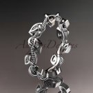 Platinum diamond leaf and vine wedding ring, engagement ring, wedding band ADLR79