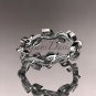 Platinum diamond leaf and vine wedding ring, engagement ring, wedding band ADLR79