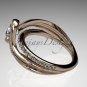 14kt rose gold diamond wedding ring, engagement ring with Moissanite center stone ADLR78