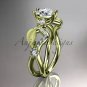 14kt yellow gold diamond leaf and vine wedding ring,engagement ring,wedding band ADLR68