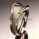 14kt rose gold leaf and vine wedding ring, engagement ring, wedding band ADLR60