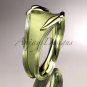 14kt yellow gold leaf and vine wedding ring, engagement ring, wedding band ADLR60