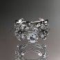 14k white gold diamondwedding ring, engagement set with Moissanite center stone ADLR59S