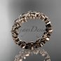 14kt rose gold diamond flower wedding ring, engagement ring, wedding band ADLR57B
