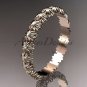 14k rose gold diamond flower wedding ring, engagement ring, wedding band ADLR42