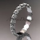 Platinum diamond flower wedding ring, engagement ring, wedding band ADLR42