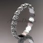 Platinum diamond flower wedding ring, engagement ring, wedding band ADLR42