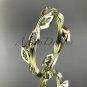 14k yellow gold diamond leaf and vine wedding ring, engagement ring, wedding band. ADLR41