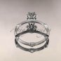 14k white gold diamond wedding ring, engagement ring with Moissanite center stone ADLR38