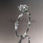 Platinum diamond wedding ring, engagement ring with Moissanite center stone ADLR38