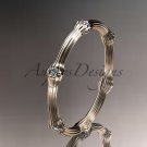 14k rose gold diamond vine wedding ring, engagement ring ADLR37