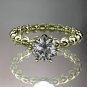 14k yellow gold vine and leaf wedding ring, engagement ring ADLR34