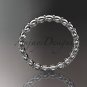 14k white gold wedding ring, engagement ring, wedding band ADLR34B