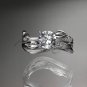 Platinum diamond wedding ring set, engagement ring set with Moissanite center stone ADLR31S