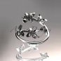 Platinum diamond leaf and vine wedding ring,engagement ring,wedding band ADLR27