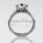 14k white gold diamond wedding ring,engagement ring with Moissanite center stone ADLR24