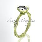 14k yellow gold diamond vine wedding ring, engagement ring ADLR21A